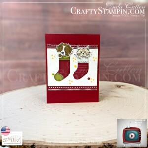 Stampin Scoop Sweet Stockings, Holiday Gift Sets, Cards & More | Join Stampin’ Up! | Frequently Asked Questions about becoming a Stampin’ Up! Demonstrator | Join the Craft Stampin’ Crew | Stampin Up Demonstrator Linda Cullen | Crafty Stampin’ | Purchase Stampin’ Up! Product | FAQ about Paper Pumpkin Sweet Stockings Suite Collection[156273] | Sweet Little Stockings Bundle [156798] | Sweet Little Stockings Stamp Set[156282] | Stockings Dies [156288] | Jolly Felt [156291] | Decorative Matte Dots [156289] | Pool Party 3/8" Striped Grosgrain Ribbon [156290] | Sweet Stockings 12" X 12" DSP [156281] |