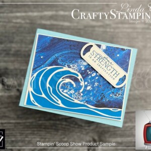 Stampin Scoop Wave of the Ocean | Join Stampin’ Up! | Frequently Asked Questions about becoming a Stampin’ Up! Demonstrator | Join the Craft Stampin’ Crew | Stampin Up Demonstrator Linda Cullen | Crafty Stampin’ | Purchase Stampin’ Up! Product | FAQ about Paper Pumpkin Wave of the Ocean Collection 161797 | Waves of Inspiration Bundle 158841 | Waves of Inspiration Stamp Set 158833 | Waves Dies 158840 | Waves of the Ocean 12” x 12” Designer Series Paper 159982 | Blue Foil 12 “ x 12” Specialty Paper 159983 | Rhinestone Waves Basic Jewels 159396