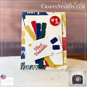 Hey Sports Fan Suite Stampin Scoop | Join Stampin’ Up! | Frequently Asked Questions about becoming a Stampin’ Up! Demonstrator | Join the Craft Stampin’ Crew | Stampin Up Demonstrator Linda Cullen | Crafty Stampin’ | Purchase Stampin’ Up! Product | FAQ about Paper Pumpkin Hey Sports Fan-Suite Collection [157896] | Your Biggest Fan Bundle [157893] | Your Biggest Fan Stamp Set [158060] | Hey Sports Fan 12" X 12" Designer Series Paper [157882] | Sports Event Dies [157892] | Fan Bakers Twine [158143] | Mini Stampin' Cut & Emboss Machine [150673] |