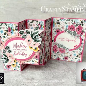 Stampin Scoop Fitting Florets Collection Episode 148 | Join Stampin’ Up! | Frequently Asked Questions about becoming a Stampin’ Up! Demonstrator | Join the Craft Stampin’ Crew | Stampin Up Demonstrator Linda Cullen | Crafty Stampin’ | Purchase Stampin’ Up! Product | FAQ about Paper Pumpkin | Delicate Details Treat Boxes [159248] | Shimmery White Cardstock [101910] | Silver Foil 12" X 12" Specialty Pack [156457] | Gold Foil Sheets [132622] | Rose Gold 12” X 12” Specialty Paper [159139] | Gray Granite 1/4" Shimmer Ribbon [152463] | Petal Pink 3/8" Soft Polyester Ribbon [159192] | Gold 3/8" Shimmer Ribbon [156470] | Rhinestone Basic Jewels [144220] | Champagne Rhinestone Basic Jewels [151193] | Metallics Embossing Powders [155555] |