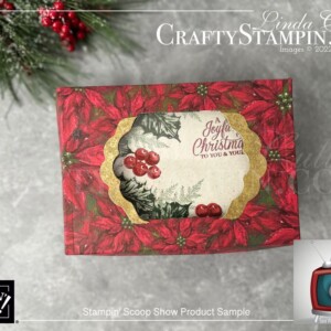 Stampin Scoop Boughs of Holly Suite Episode 149 | Join Stampin’ Up! | Frequently Asked Questions about becoming a Stampin’ Up! Demonstrator | Join the Craft Stampin’ Crew | Stampin Up Demonstrator Linda Cullen | Crafty Stampin’ | Purchase Stampin’ Up! Product | FAQ about Paper Pumpkin | Boughs Of Holly Suite Collection [159612] | Leaves Of Holly Bundle [159608] | Leaves Of Holly Photopolymer Stamp Set [159601] | Merriest Moments Photopolymer Stamp Set [156353] | Shimmery White 8-1/2" X 11" Cardstock [101910] | Copper Foil Sheets [142020] | Distressed Gold 12" X 12" Specialty Paper [159237] | Kraft Gift Boxes [156569] | Basic White Medium Envelopes [159236] | Wink Of Stella Clear Glitter Brush [141897] | Water Painters [151298] | Seasonal Labels Dies [156299] |