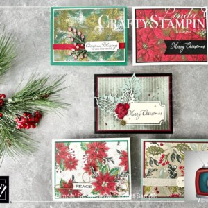 Stampin Scoop Boughs of Holly Suite Episode 149 | Join Stampin’ Up! | Frequently Asked Questions about becoming a Stampin’ Up! Demonstrator | Join the Craft Stampin’ Crew | Stampin Up Demonstrator Linda Cullen | Crafty Stampin’ | Purchase Stampin’ Up! Product | FAQ about Paper Pumpkin | Boughs Of Holly Suite Collection [159612] | Leaves Of Holly Bundle [159608] | Leaves Of Holly Photopolymer Stamp Set [159601] | Merriest Moments Photopolymer Stamp Set [156353] | Shimmery White 8-1/2" X 11" Cardstock [101910] | Copper Foil Sheets [142020] | Distressed Gold 12" X 12" Specialty Paper [159237] | Kraft Gift Boxes [156569] | Basic White Medium Envelopes [159236] | Wink Of Stella Clear Glitter Brush [141897] | Water Painters [151298] | Seasonal Labels Dies [156299] |