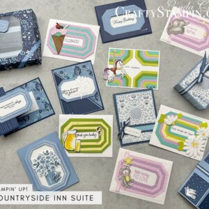 Stampin Scoop Countryside Inn Suite Episode 161 | Join Stampin’ Up! | Frequently Asked Questions about becoming a Stampin’ Up! Demonstrator | Join the Craft Stampin’ Crew | Stampin Up Demonstrator Linda Cullen | Crafty Stampin’ | Purchase Stampin’ Up! Product | FAQ about Paper Pumpkin | FAQ about Kits Collection | Online Exclusive Products | Share A Milkshake Stamp Set [160394] | Share A Milkshake Dies [160395] | Countryside Corners Dies [161471] | Countryside Blossoms Embossing Folder [161473] | Holographic Trio Specialty Paper [161744] | Sponge Daubers [133773] | Stampin' Spritzer [126185] | Wink Of Stella Clear Glitter Brush [141897] | Iridescent Rhinestones Basic Jewels [158130] |