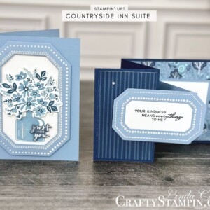 Stampin Scoop Countryside Inn Suite Episode 161 | Join Stampin’ Up! | Frequently Asked Questions about becoming a Stampin’ Up! Demonstrator | Join the Craft Stampin’ Crew | Stampin Up Demonstrator Linda Cullen | Crafty Stampin’ | Purchase Stampin’ Up! Product | FAQ about Paper Pumpkin | FAQ about Kits Collection | Online Exclusive Products | Share A Milkshake Stamp Set [160394] | Share A Milkshake Dies [160395] | Countryside Corners Dies [161471] | Countryside Blossoms Embossing Folder [161473] | Holographic Trio Specialty Paper [161744] | Sponge Daubers [133773] | Stampin' Spritzer [126185] | Wink Of Stella Clear Glitter Brush [141897] | Iridescent Rhinestones Basic Jewels [158130] |